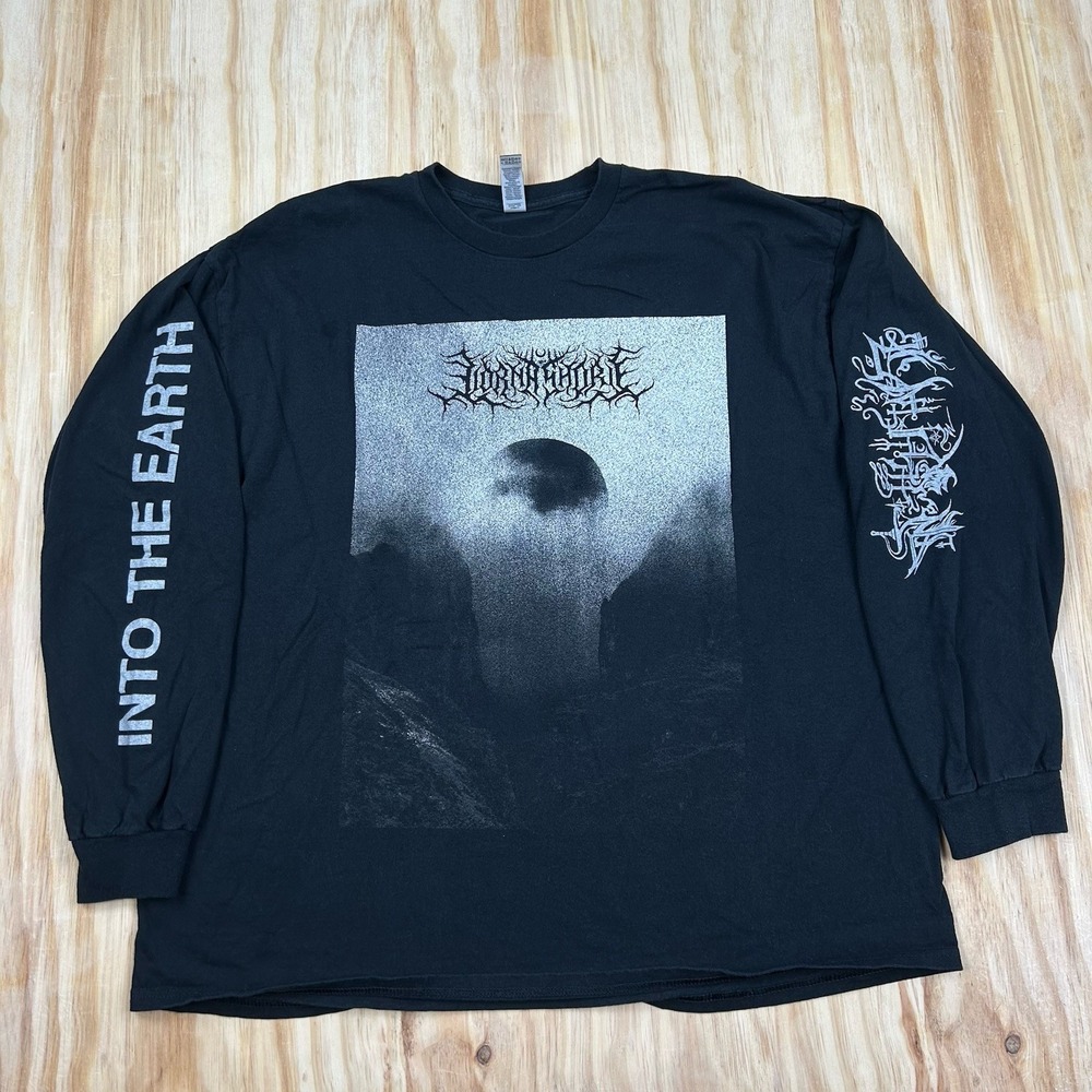 Lorna‎ Shore "Into The Earth" Long Sleeve Tour Merch Black 2XL Sleeve Hit Metal